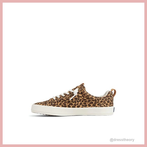 Lightweight Cotton Twill Sneakers with Leather Detail Wave-Siping Sole